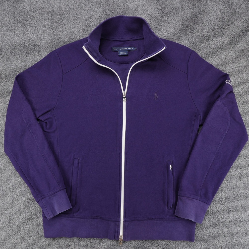 Ralph Lauren Golf Womens Full Zip Jacket Firestone Country Club Purple Large